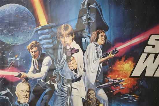 Star Wars (1977) British Quad film poster, Pre Academy Awards, Style C, 30 x 40 inches,
